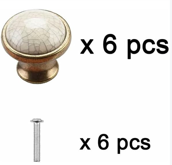 Knob Handle Cabinet Door Knobs 6 Pieces Porcelain Knob 36mm Knob