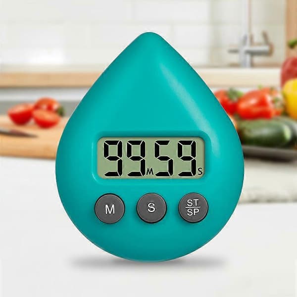 Stille, ikke-tikkende, vanntett dusjtimer, magnetisk bakside, batteridrevet digital timer, liten størrelse