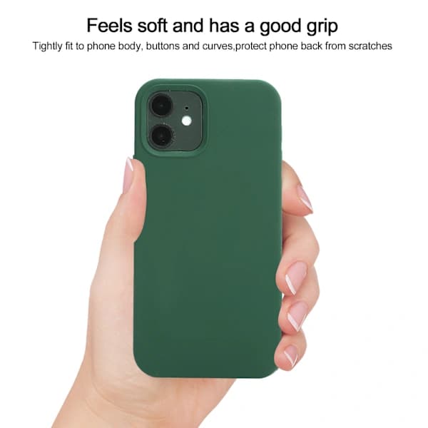 Silikondeksel til telefon, beskyttende etui, støtsikkert mobildeksel, passer til IOS 12 Mini (grønn)