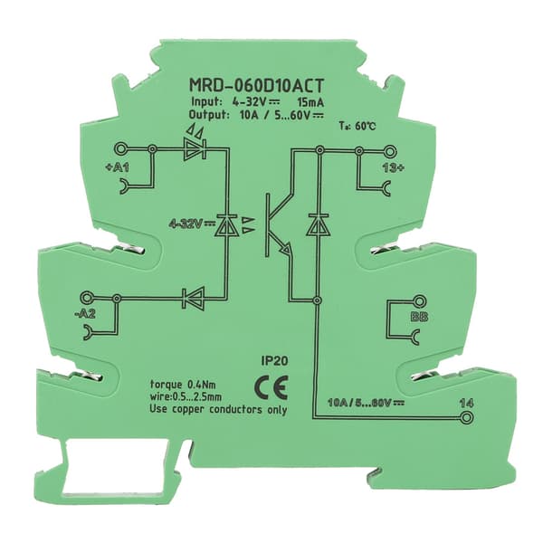 MRD-060D10ACT Ultratynn 6,2 mm DC Solid State Relémodul Inngang 4-32VDC NO