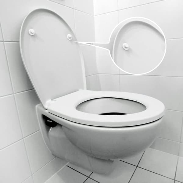 6 stk (hvite) toalett WC-setebuffer sett toalett setebuffer