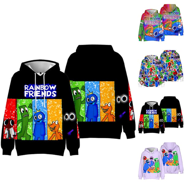Roblox Rainbow Friends Låve Vinter Hettegenser Genser Pullover B B 130cm B 130cm