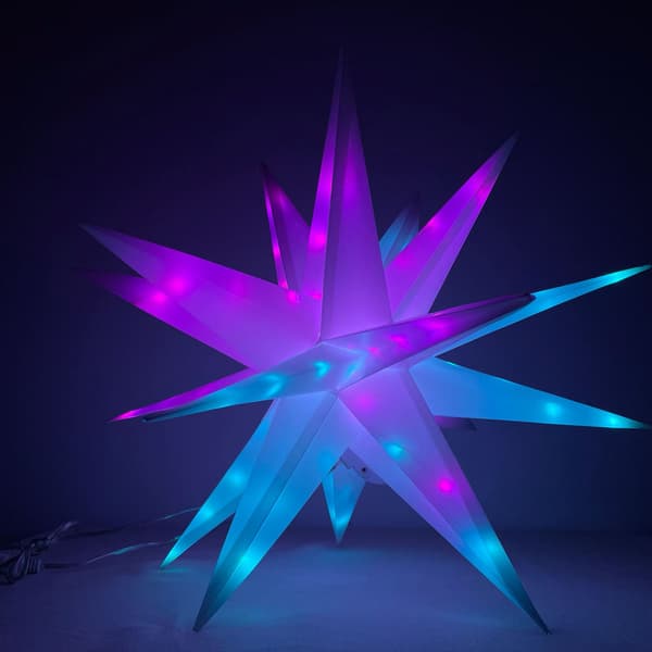 25 cm LED RGB Lyslenke Eksploderende Stjerne Dekor Bluetooth U