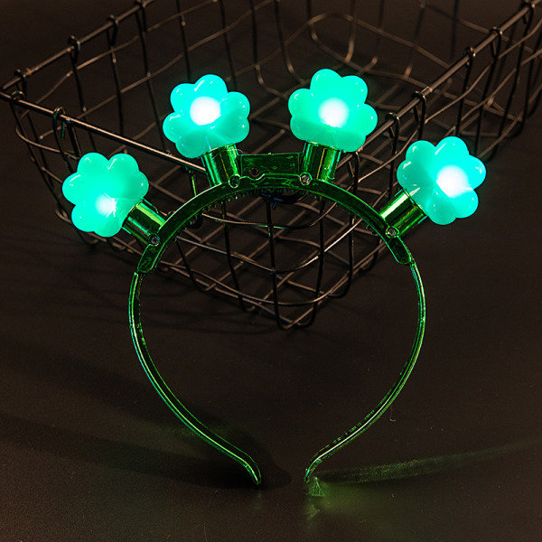 Juletilbehør, shamrock pannebånd, festfavoritter stil 1