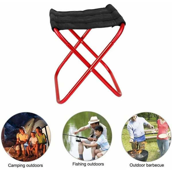 Telescopic Camping Chair Comfortable Does Not Take Up Space Durable Useful Folding Beach Bench Red