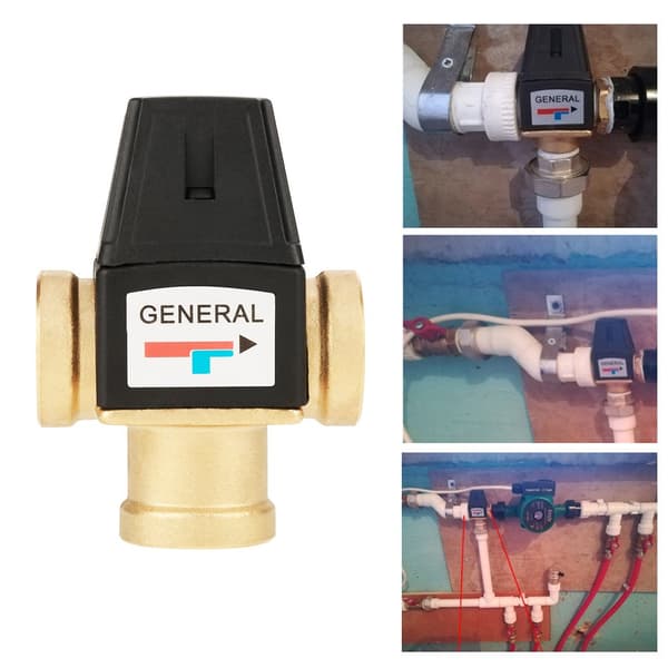 Mixing Valve Temperature Control Valve Household Thickened Automatic Shut-off for Floor Heating for Constant Temperature