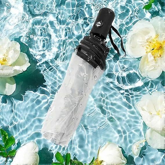 Automatic Folding Transparent Umbrella, Automatic Opening and Closing Transparent Folding Umbrella