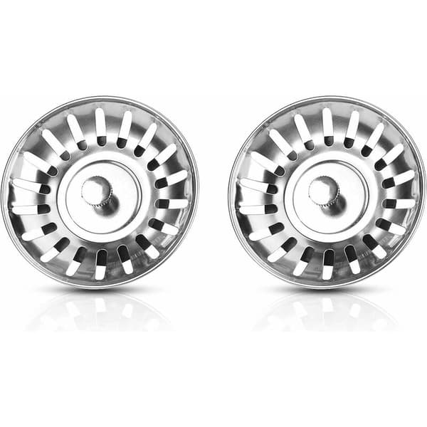 Sæt med 2 universelle vaskepropper i rustfrit stål til køkkenvask (sæt med 2)