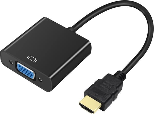 HDMI til VGA-adapterkabel - til computerskærm PC TV 1080P HD-video