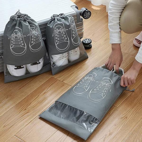 Skobag för resor, vattentät, dammtät, av non-woven tyg