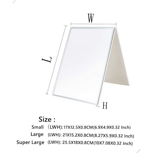 Spejl, Bærbar Makeup Spejl HD Spejl, Bærbar/Bord Sammenklappeligt Spejl 10X7 Tommer 10X7 Inch