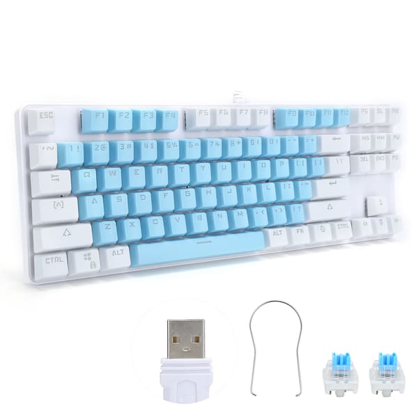 87 Keys Computer Keyboard Mixed Light Mechanical Computer Accessories for Desktop Laptop K100Style 1