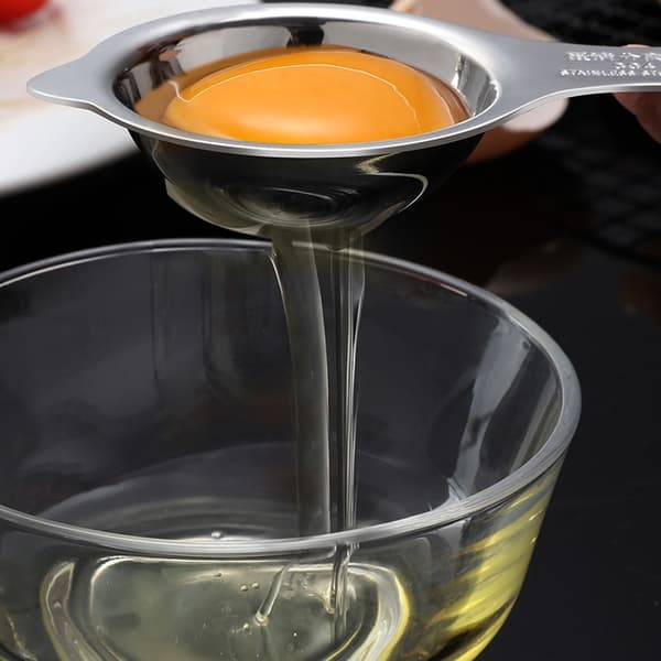Thickening Stainless Steel Egg Yolk Separator Egg White Separator Dishwasher Safe Kitchen Baking Tool, Silver