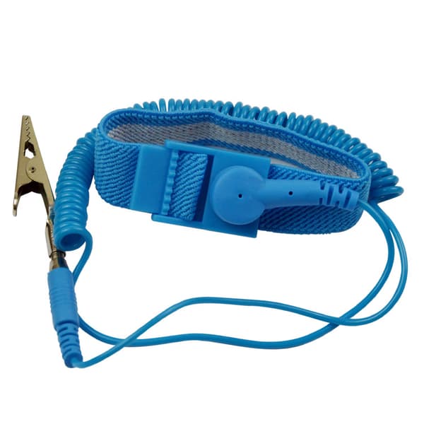 2 Pieces Antistatic Wrist Straps Elastic Bands with Clip for Sensitive