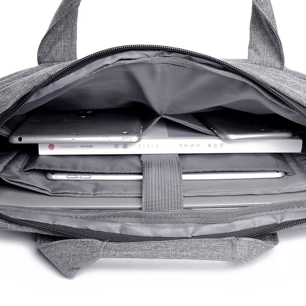 1 pc 15.6 inch Laptop Bag, Tablet Shoulder Bag (Grey)