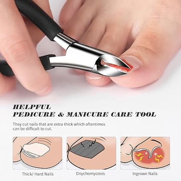 Professionella nageltångar - exakt inåtgående nagelklippning för