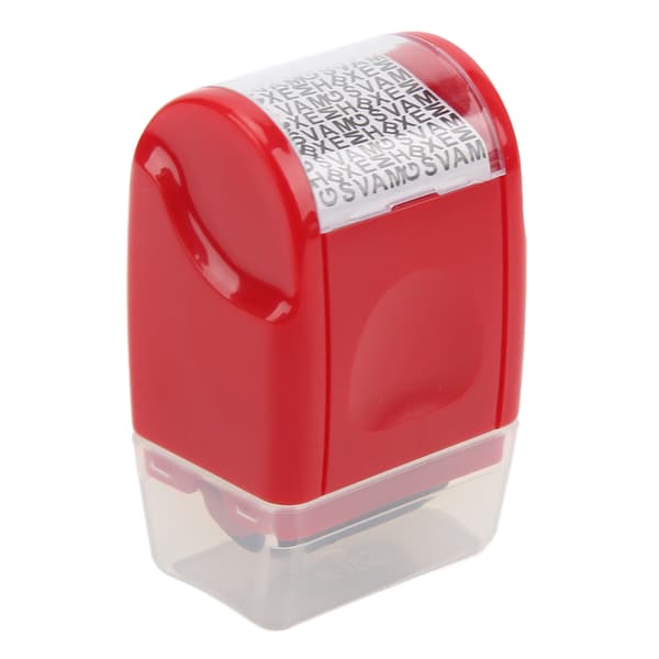 Confidential Stamp Light Sensitive Roller Removable Window ABS Material Confidential Roller Stamp Red