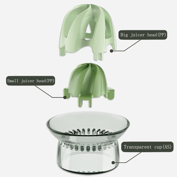 2-i-1 Manuell Juicer Citron Apelsin Citruspress 9x8 cm
