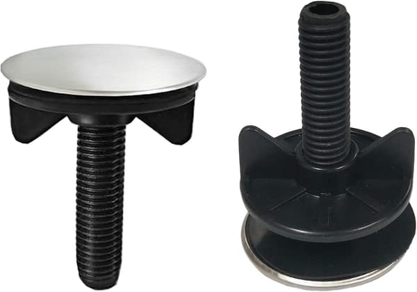Hulafdækning til køkkenvask i rustfrit stål, børstet metaldesign, sæt med 2