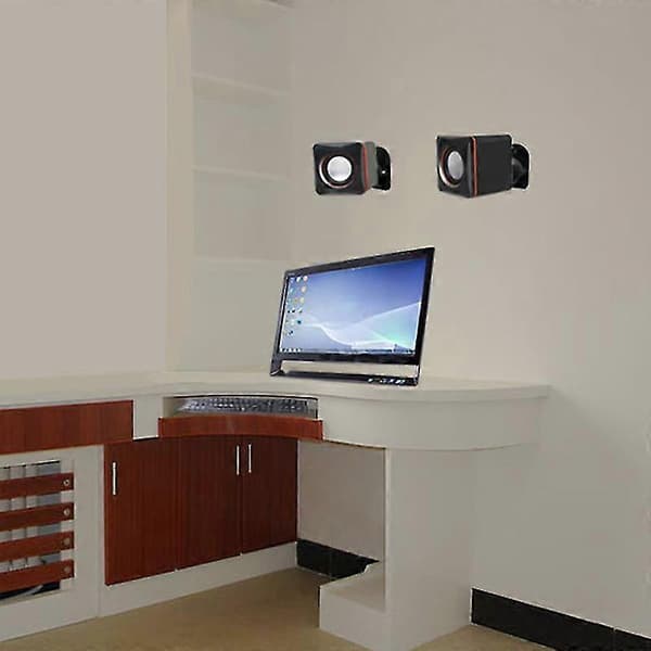 4 pcs Universal Speaker Wall Mount Ceiling Stand Clamp With Adjustable Swivel and Tilt Angle