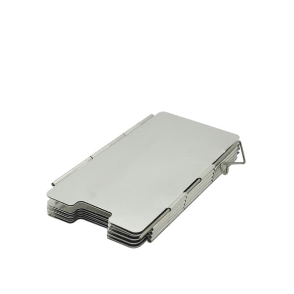 1 pc Mini Aluminum Outdoor Windshield, 9-Section Foldable