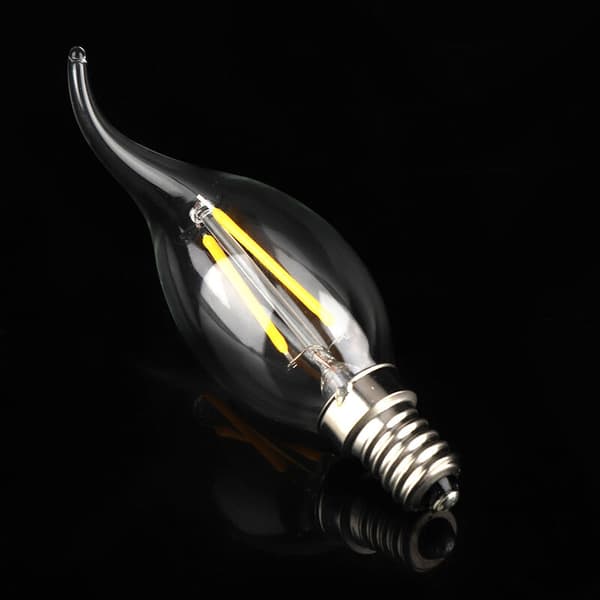 E14 2W LED Bulb Light Shape Flame Shape Warm White Light AC 220V (2W)