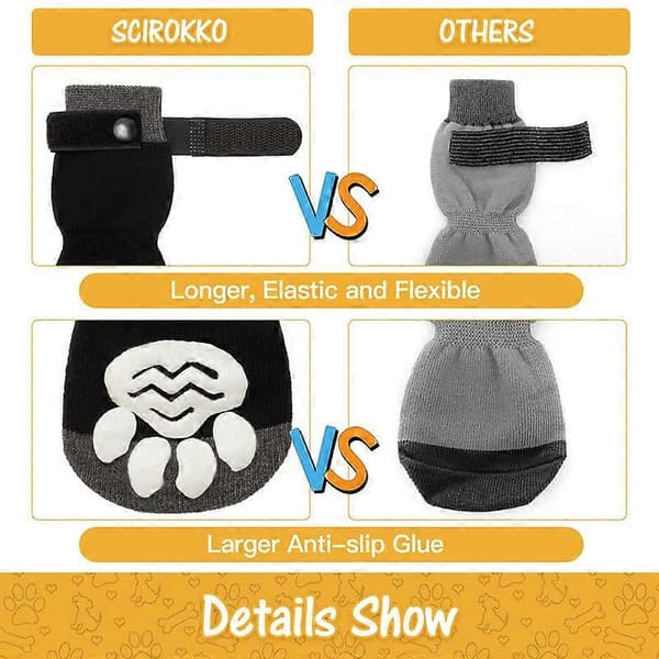Non-Slip Dog Socks with Grip to Prevent Licking