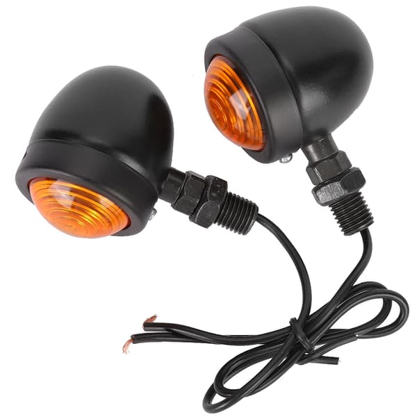 Par Blinklys Indikatorlampe Sort Gul Styrelampe Passer til Honda (Lille Størrelse)