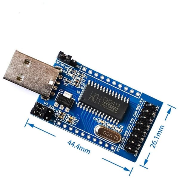 CH341A Programmer USB til UART-omformer IIC SPI I2C Innebygd arbeidslys Parallellport-omformer