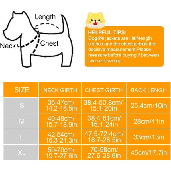 Hundeflydevest med redningshåndtag, justerbar flydevest, ideel til svømning og til at holde din hund sikker i vand (Grå, M)