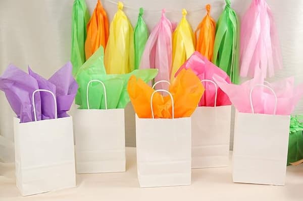 50 ark olika färger presentpapper i bulk, olika Ra