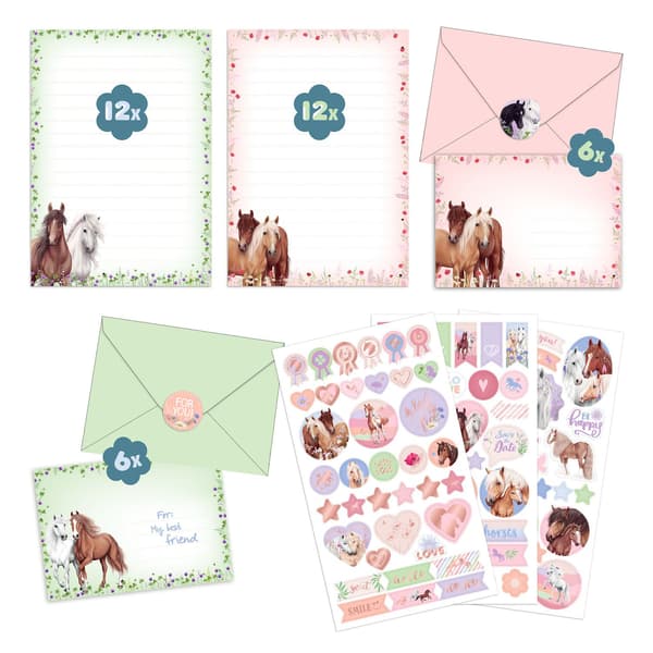 Miss Melody Brevpapir i mappe Heste Multifärg papper