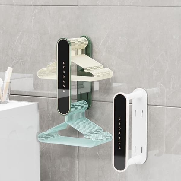 Hanger Organizer Retractable Storage Clothes Hanger Organizer Space Saving Hanger Storage Space Saving (Green/White)