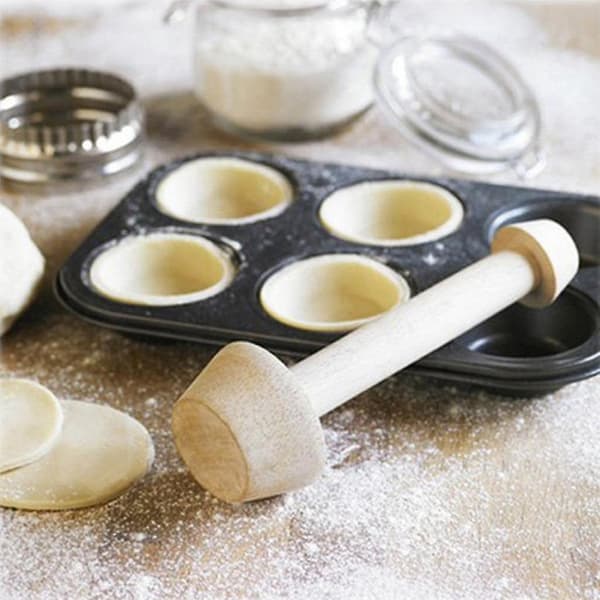 1 pc Wooden Tart Tamper Set Egg Tart Tamper Baking Tool DIY Cake Baking Tool Dessert Kitchen Baking Tool