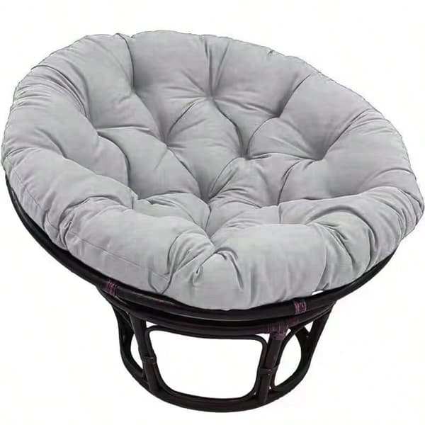 Runde Tuftede Puter, Tykk Ensfarget for Stol, Gulv og Hageseter Lysegrå Light gray 40*40cm