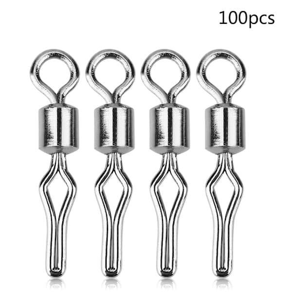 Durable Rolling Swivels with Stainless Steel Snap - 100pcs