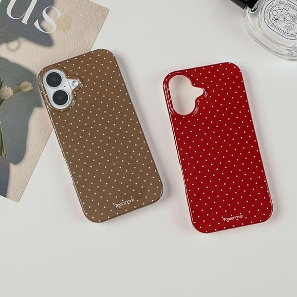 inewateri Compatible with iPhone 17 Pro Case, Cute Modern Dotted Design, Soft TPU Slim Protective Case Red Red iPhone17Pro Red iPhone17Pro