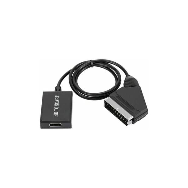 HDMI til SCART-omformer HD 1080p video lydadapter for HDMI til SCART dekoder stb