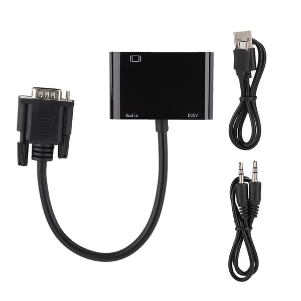 Plug-and-Play VGA til HDMI HD Video Converter Kabeladapter til computerprojektor