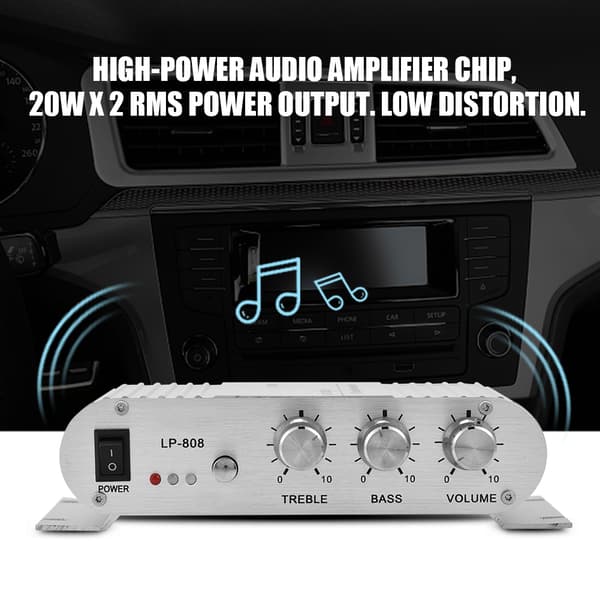 20W Mini 2-kanals HiFi stereo basforstærker