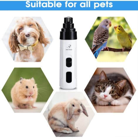 Electric dog nail grinder, 1 piece, pet grooming tool with replaceable head