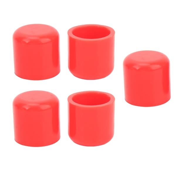 5 Pcs Silicone Cap 30mm Flexible Durable Universal Intake Vacuum Hose Plug Red