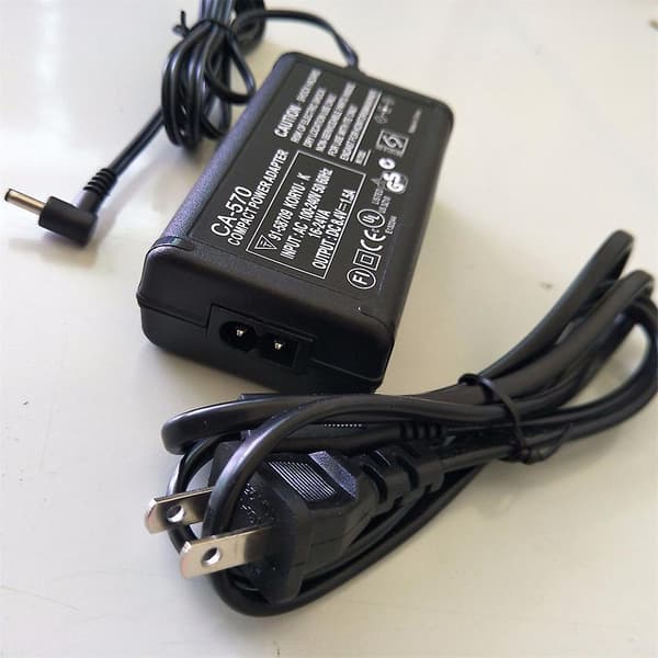 Til Canon CA-570 strømadapter DSLR-kamera DV-videokameraoplader med strømkabel
