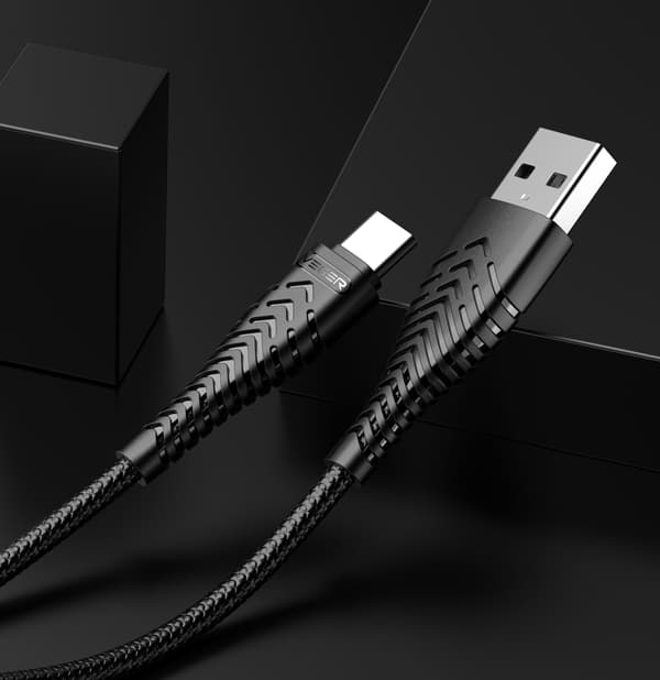 Fisher 5V3A/QC18W lade- og datakabel USB-A til C block