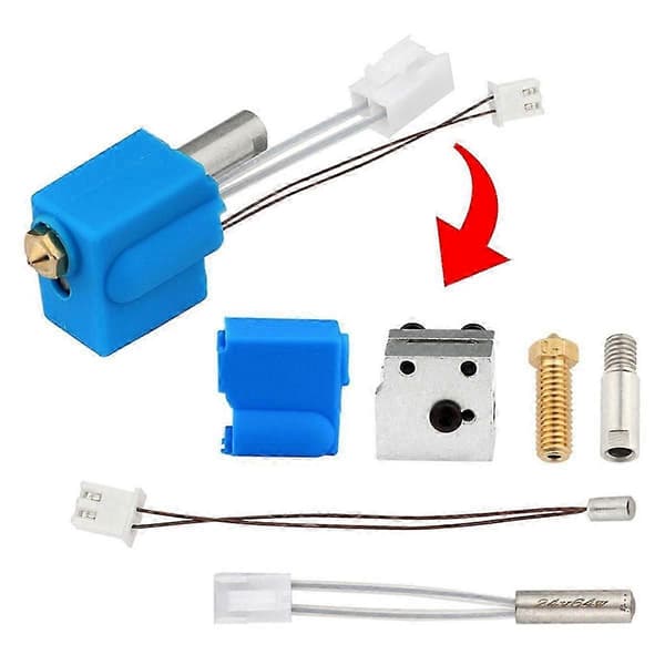 【LD】3D-printer Hotend-sæt kompatibelt med Sidewinder X1 Genius med silikonesok, varmerør, termistor og hals
