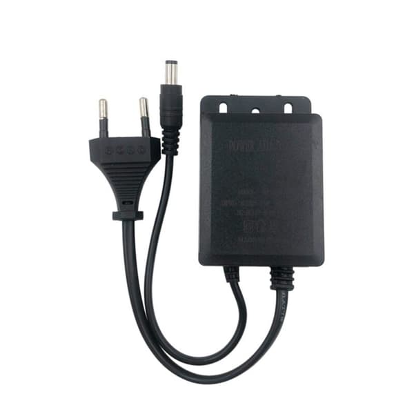 12V Power Adapter 2 in 1 Rainproof Power Supply Camera Light Strip Power Supply with EU Plug B