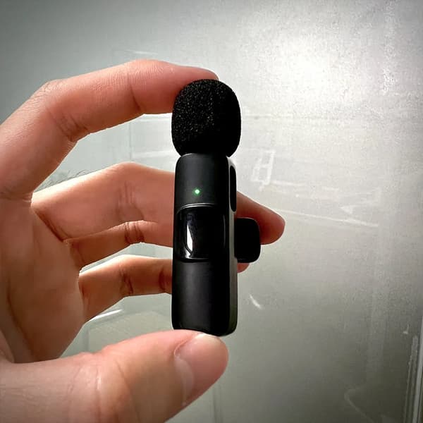 Lavaliermikrofon til iOS/Android, Mini-mikrofon Plug & Play, Lavaliermikrofon Trådløs til YouTube/Facebook Live Stream, TikTok Vlog, (2-pak)