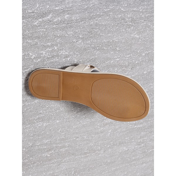 Platta casual sandaler off-white 39
