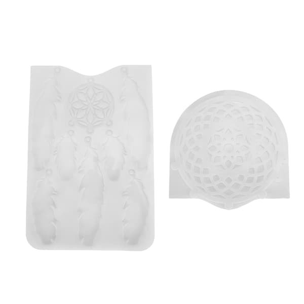 Dream Catcher Silicone Mold Easy Demoulding Soft Flexible Reusable Personalized DIY Epoxy Resin Casting Feather Pendant