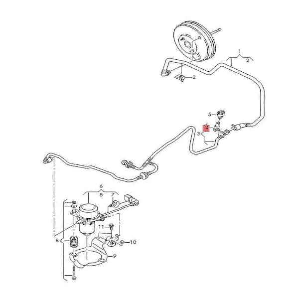 NA/Brake Booster Pressure Sensor 5Q0906207 Pressure Sensor